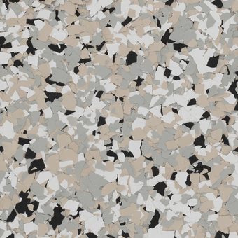 Cabin Fever, muestra de flake decorativo, toque para ver proyectos