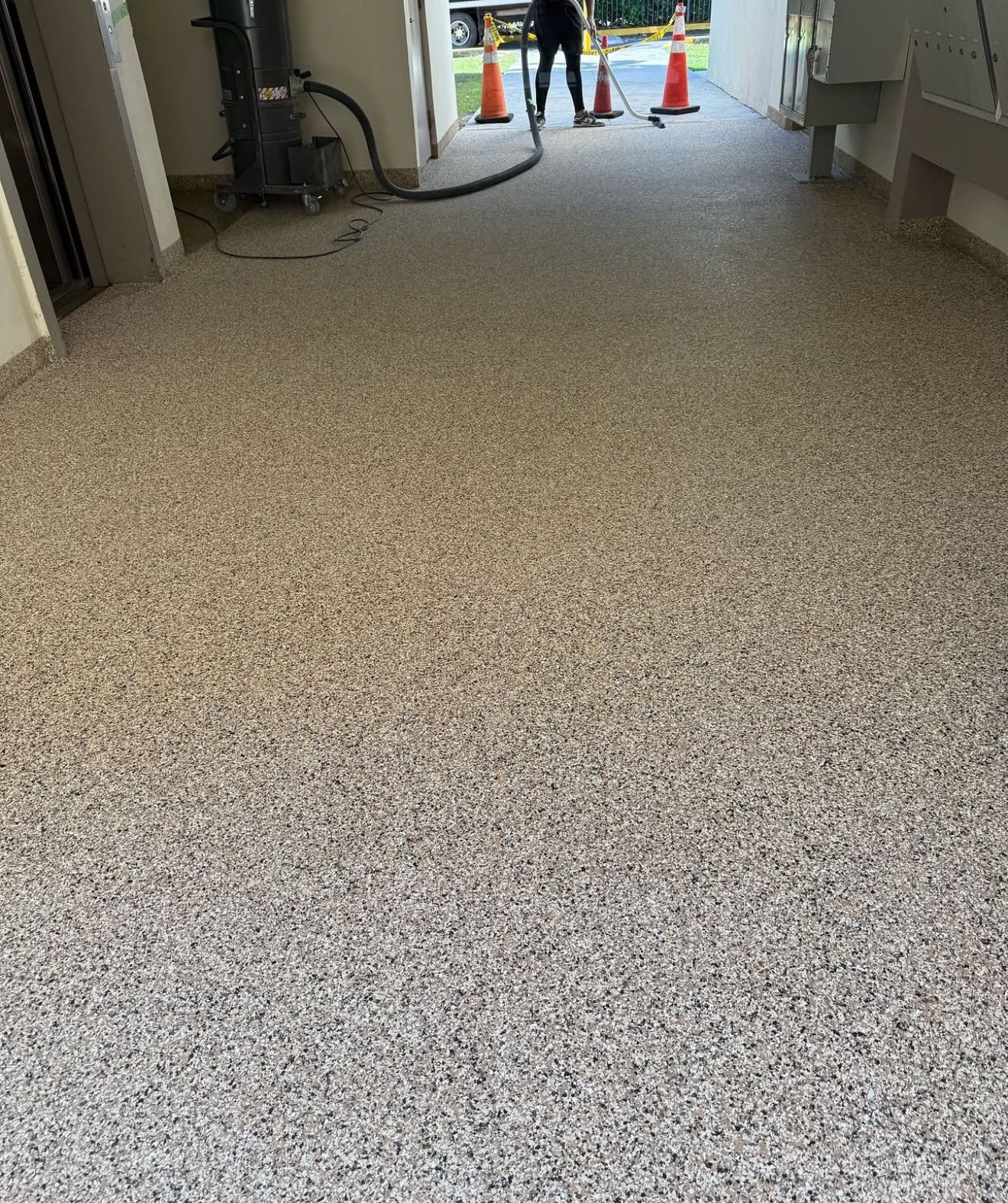 Commercial with flake coating, South Florida