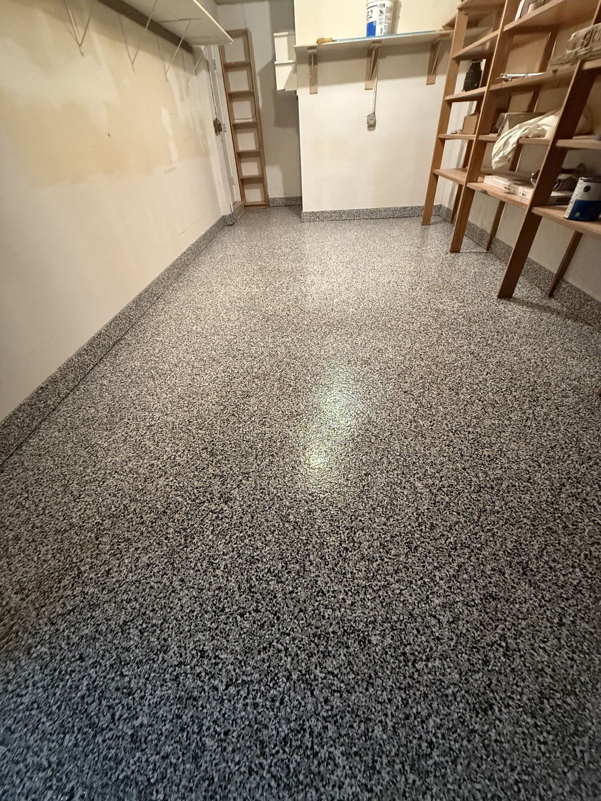 Garage Floor after flake coating, Boca Raton, FL