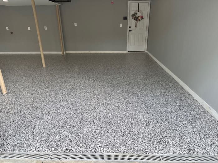 Garage Floor after flake coating, South Florida