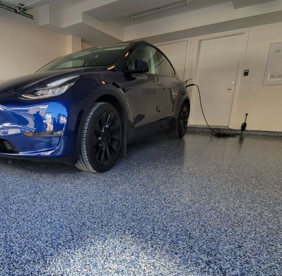 Garage Floor with flake coating, South Florida