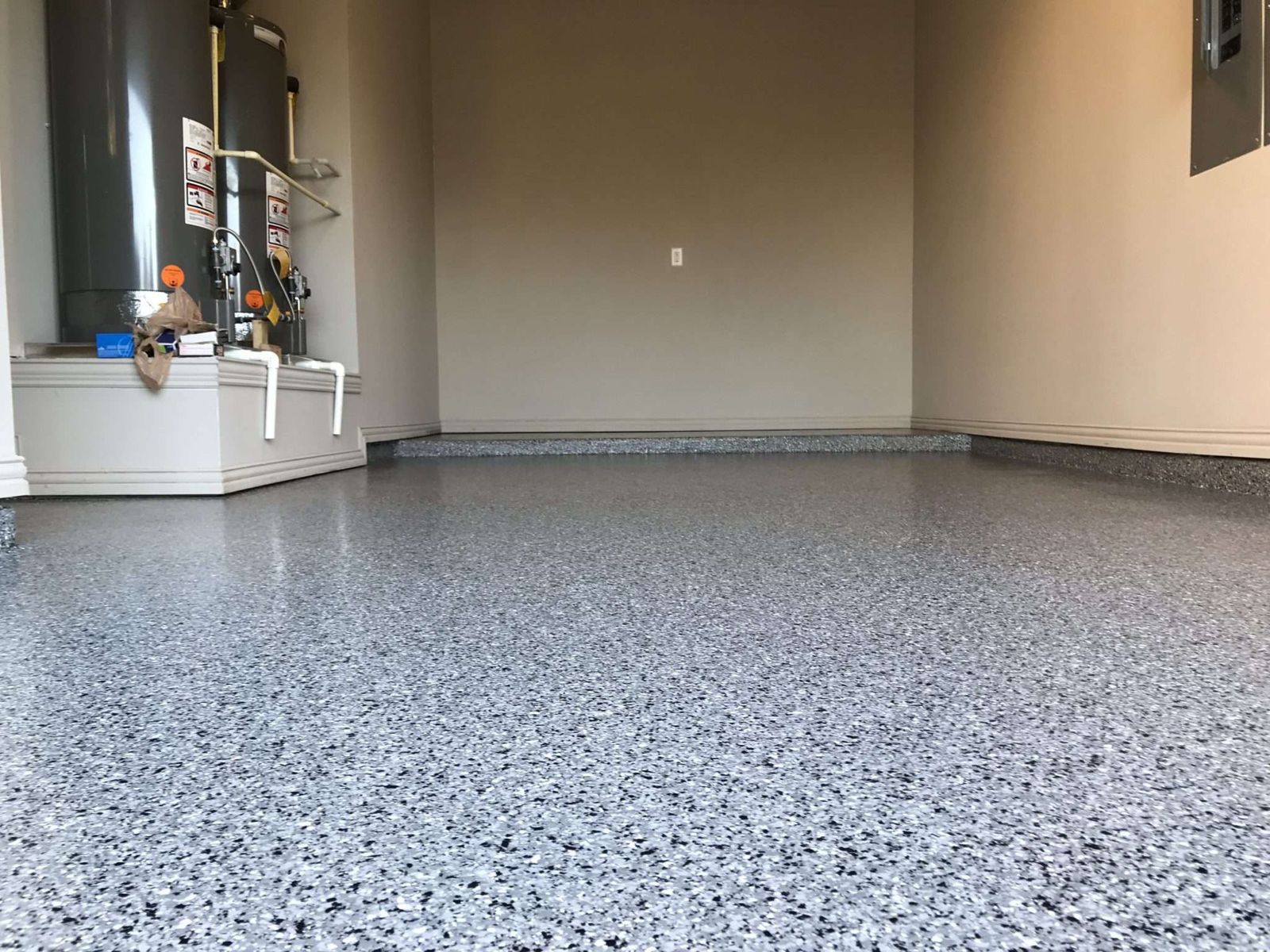 Garage Floor with flake coating, South Florida