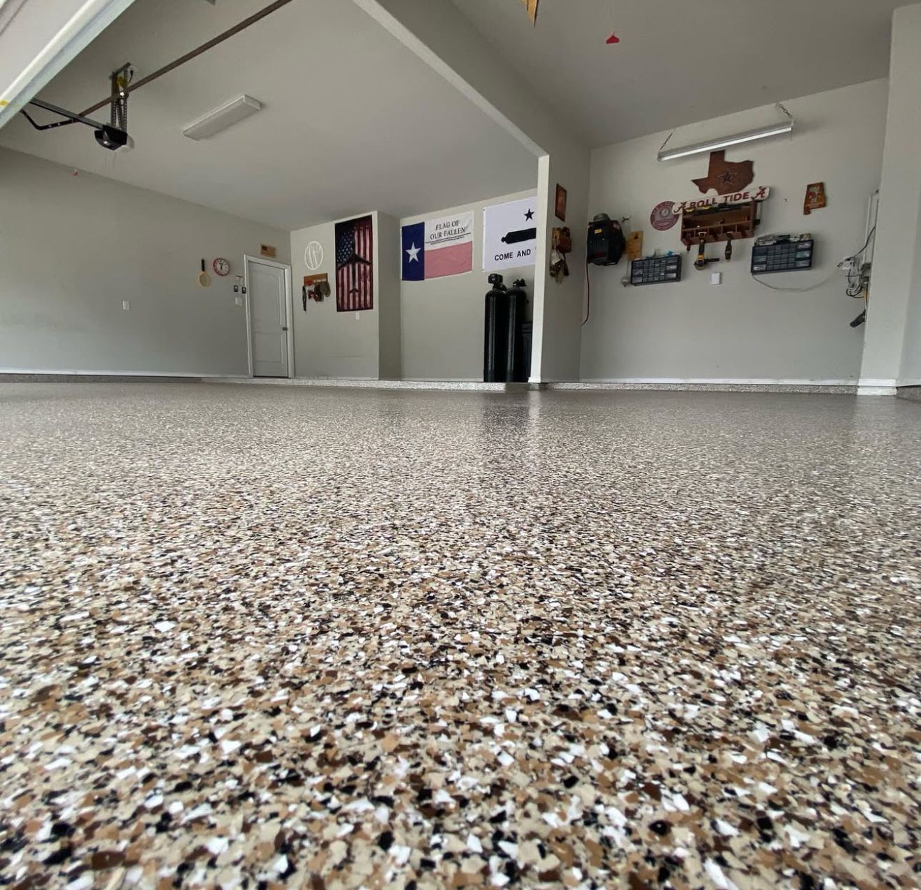 Garage Floor with flake coating, South Florida