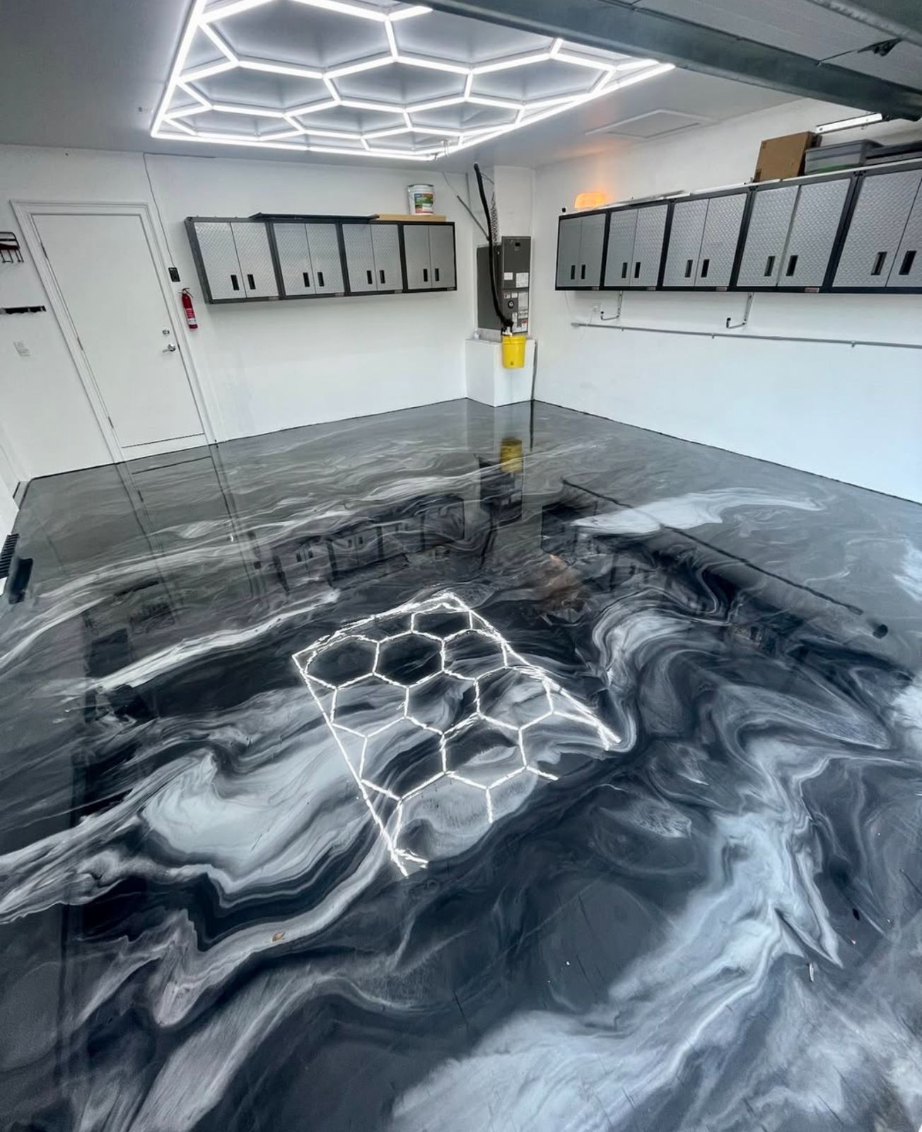 Garage Floor with metallic coating, South Florida
