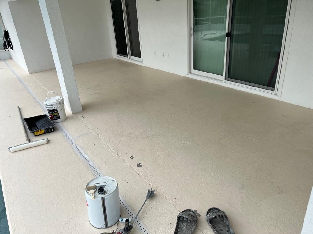 Patio before coating, South Florida