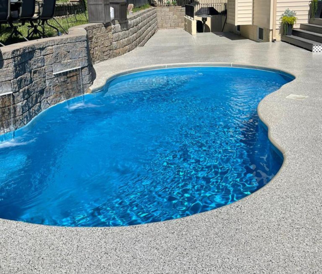 Pool Deck with flake coating, South Florida
