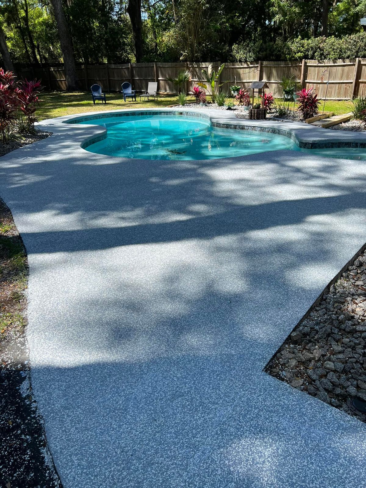Pool Deck with flake coating, South Florida
